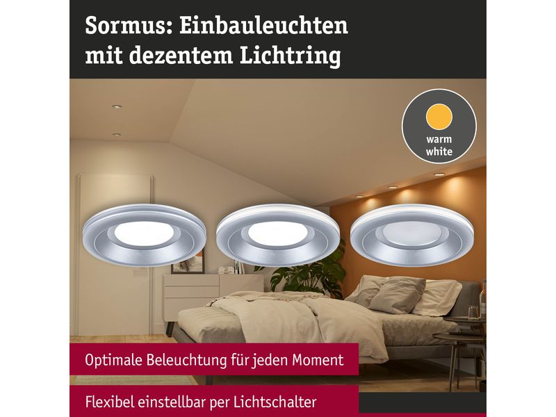 Paulmann Einbauleuchte LED Sormus Chrom