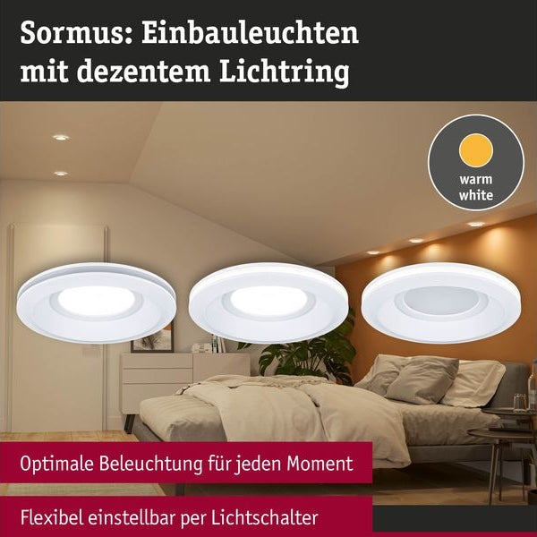 Paulmann Einbauleuchte LED Sormus Weiss