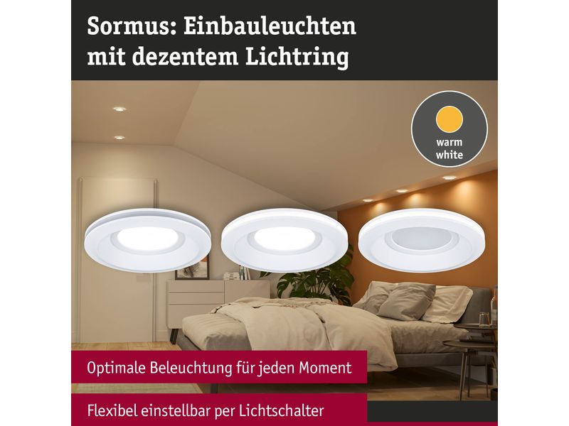 Paulmann Einbauleuchte LED Sormus Weiss