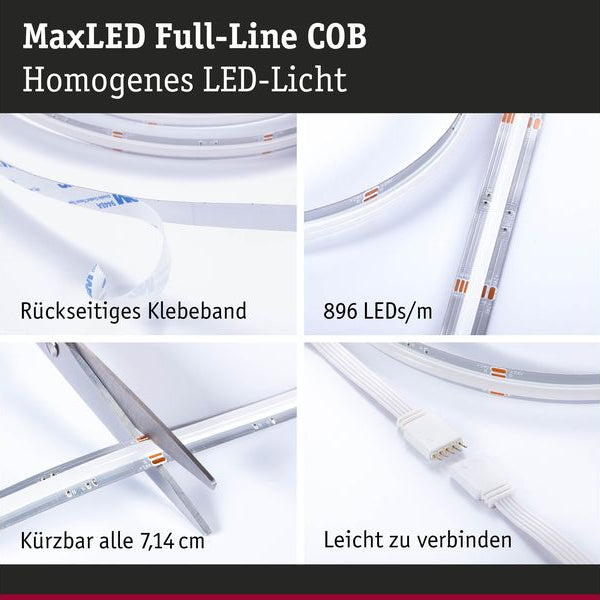 Paulmann MaxLED 500 LED Strip Full-Line COB 3 m