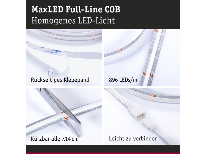 Paulmann MaxLED 500 LED Strip Full-Line COB 3 m