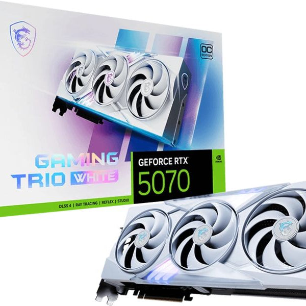 MSI Grafikkarte GeForce RTX 5070 GAMING TRIO OC Weiss 12 GB