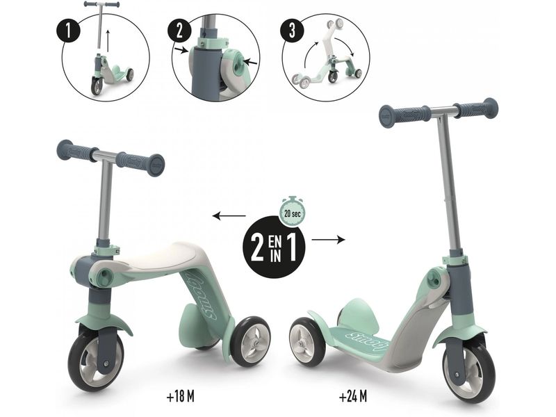 Smoby Switch 2in1 Laufrad und Scooter