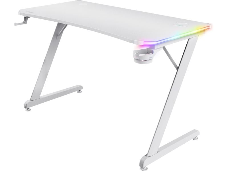 Trust Gaming Tisch GXT 709W Luminus RGB Weiss