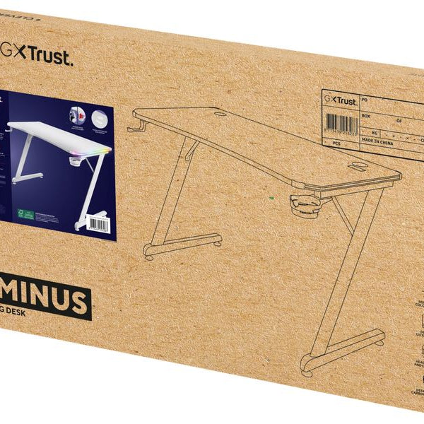 Trust Gaming Tisch GXT 709W Luminus RGB Weiss