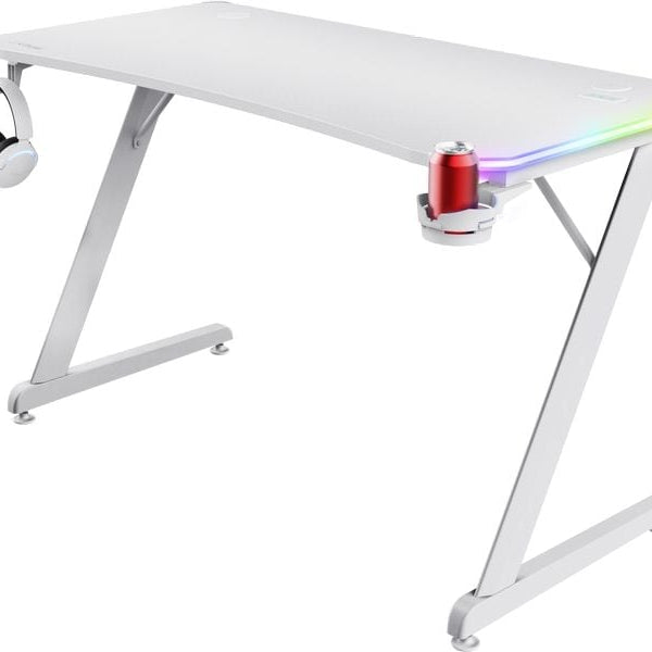 Trust Gaming Tisch GXT 709W Luminus RGB Weiss