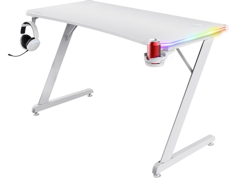 Trust Gaming Tisch GXT 709W Luminus RGB Weiss