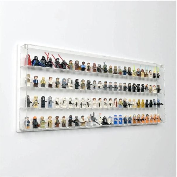 iDisplayit Baukasten Acryl-Wand-Display für 100 LEGO-Minifiguren