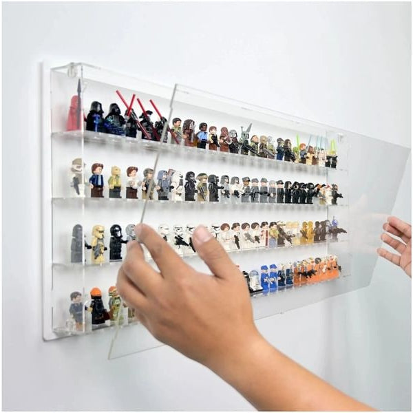 iDisplayit Baukasten Acryl-Wand-Display für 100 LEGO-Minifiguren