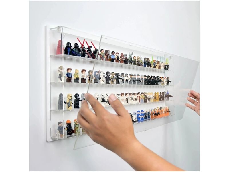 iDisplayit Baukasten Acryl-Wand-Display für 100 LEGO-Minifiguren