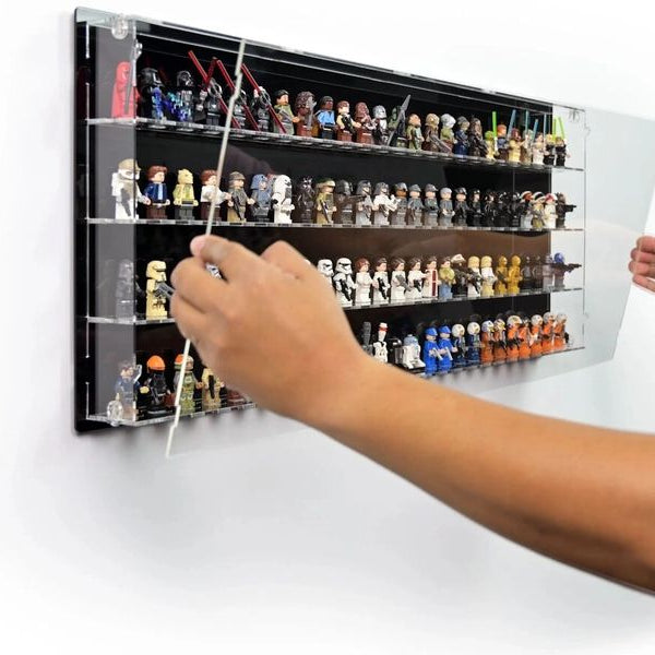 iDisplayit Baukasten Acryl-Wand-Display für 100 LEGO-Minifiguren