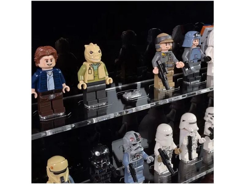 iDisplayit Baukasten Acryl-Wand-Display für 100 LEGO-Minifiguren