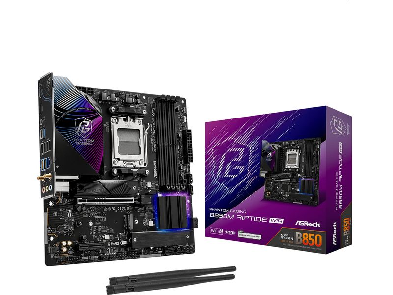 ASRock Mainboard Phantom Gaming B850M Riptide WiFi