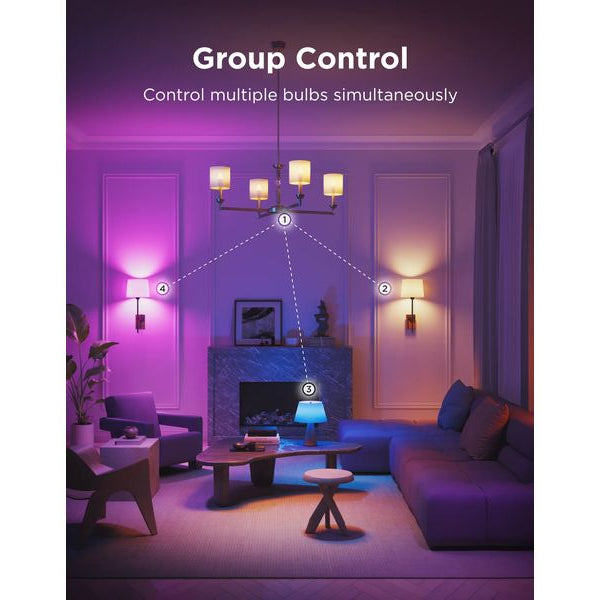 Govee Smart Light Bulb E14, RGBWW, CRI>80, Wifi, BT