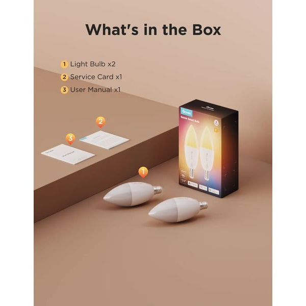 Govee Smart Light Bulb E14, RGBWW, CRI>80, Wifi, BT