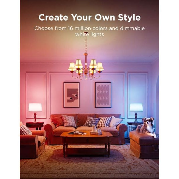 Govee Smart Light Bulb E14, RGBWW, CRI>80, Wifi, BT