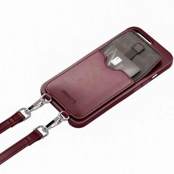Urbany's Necklace Case Handykette+ iPhone 16 Pro Red Wine