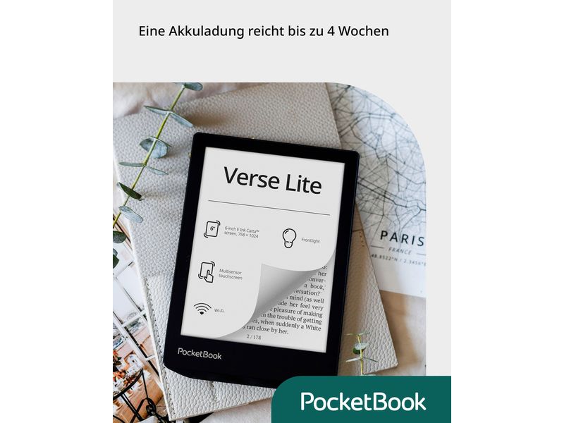PocketBook E-Book Reader Verse Lite Midnight Grey