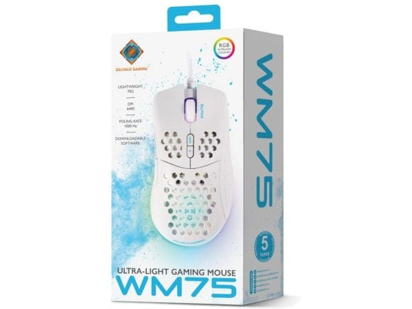 DELTACO Gaming-Maus GAM-108-W Weiss
