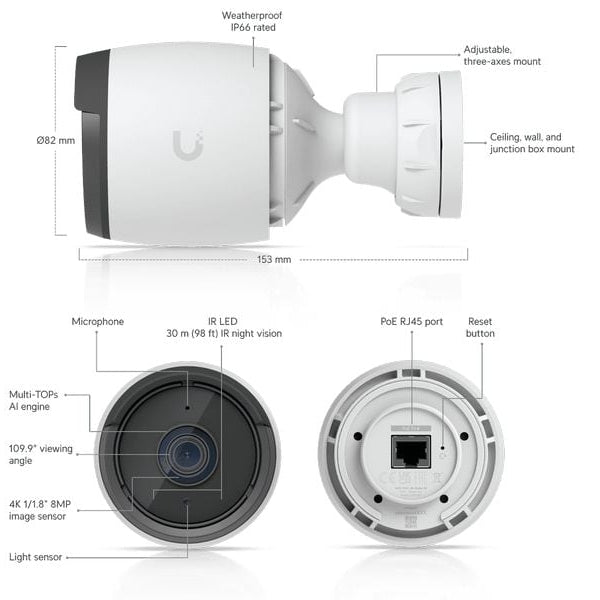 Ubiquiti Netzwerkkamera G6 Bullet Weiss