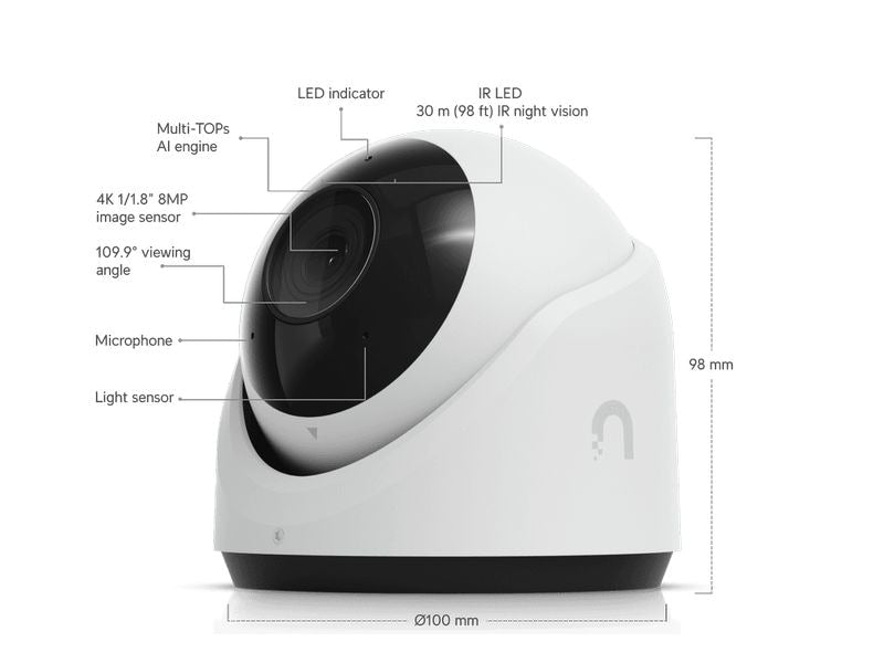 Ubiquiti Netzwerkkamera G6 Turret Weiss