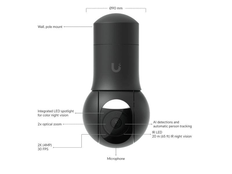 Ubiquiti Netzwerkkamera G5 PTZ Schwarz