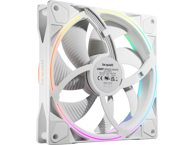 be quiet! PC-Lüfter Light Wings 140 mm PWM Reverse White