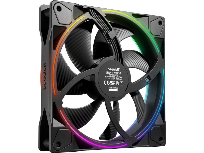 be quiet! PC-Lüfter Light Wings 140 mm PWM Reverse Black
