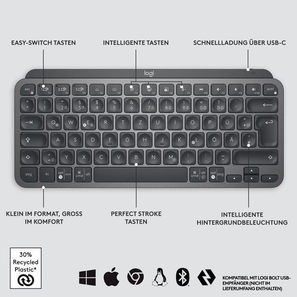 Logitech MX Keys Mini - schwarz - Schweiz