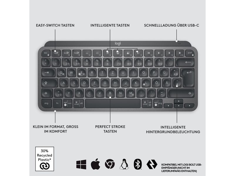 Logitech MX Keys Mini - schwarz - Schweiz