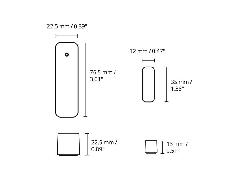 WiZ Smarter Kontaktsensor, Doppelpack, Weiss