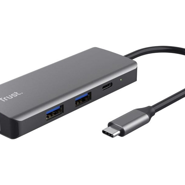 Trust Dockingstation 6-in-1 USB-C Multi-Port Adapter – Silver