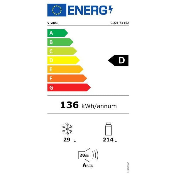 V-Zug Einbaukühlschrank V2000 152FGI Links
