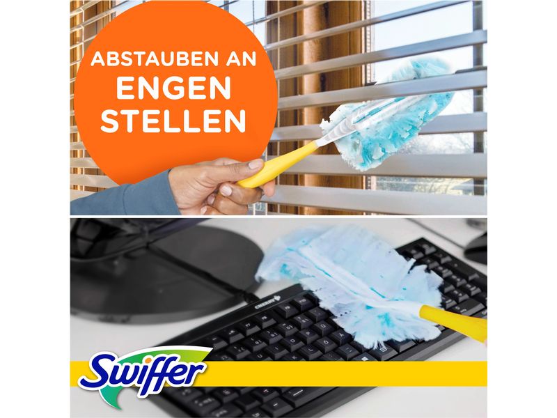 Swiffer Staubmagnet mit Griff 7 Stück, Blau/Gelb