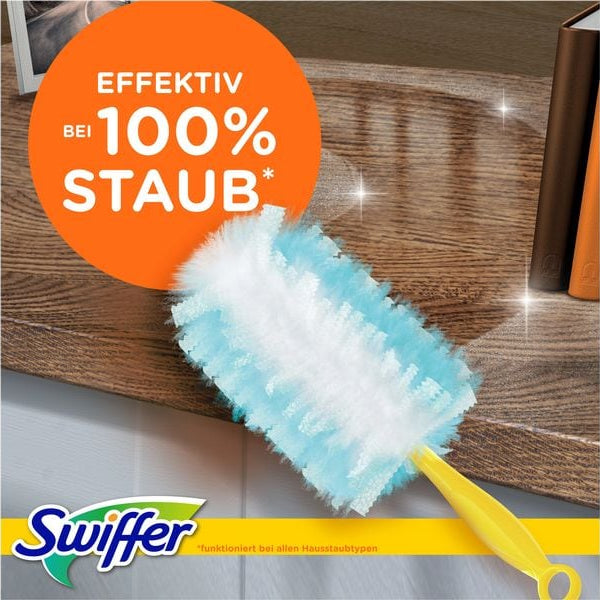 Swiffer Staubmagnet mit Griff 7 Stück, Blau/Gelb