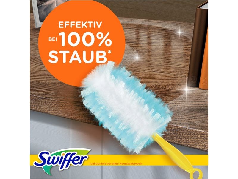 Swiffer Staubmagnet mit Griff 7 Stück, Blau/Gelb