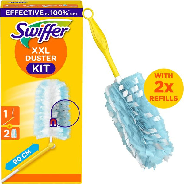 Swiffer Staubmagnet mit Griff XXL 2 Stück, Blau/Gelb