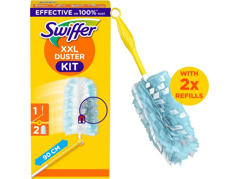 Swiffer Staubmagnet mit Griff XXL 2 Stück, Blau/Gelb