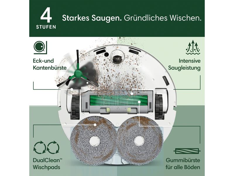 iRobot Saug- und Wischroboter Roomba Plus 405 Combo + AutoWash Dock