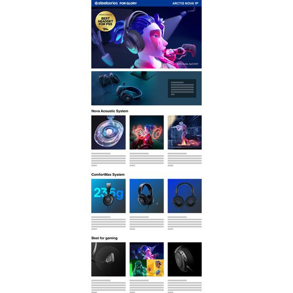 Steel Series Headset Arctis Nova 1P Schwarz