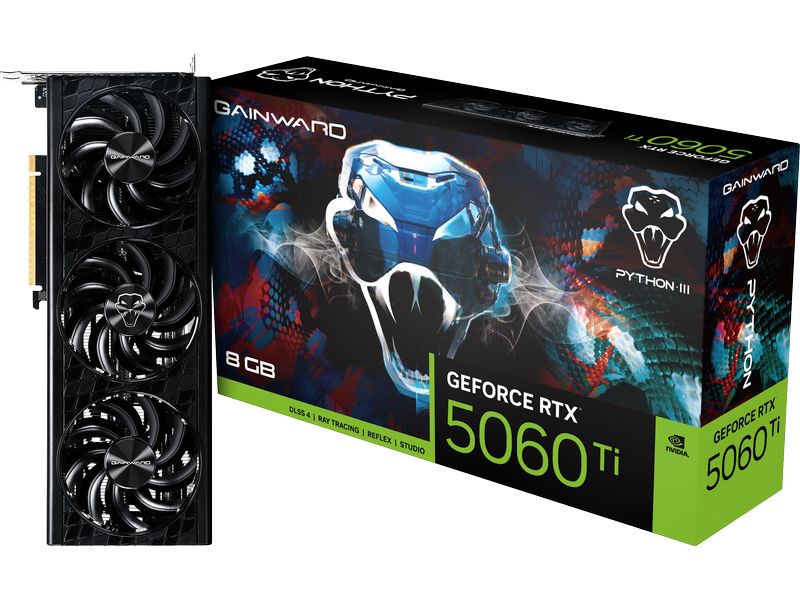 Gainward Grafikkarte GeForce RTX 5060 Ti Python III 8 GB