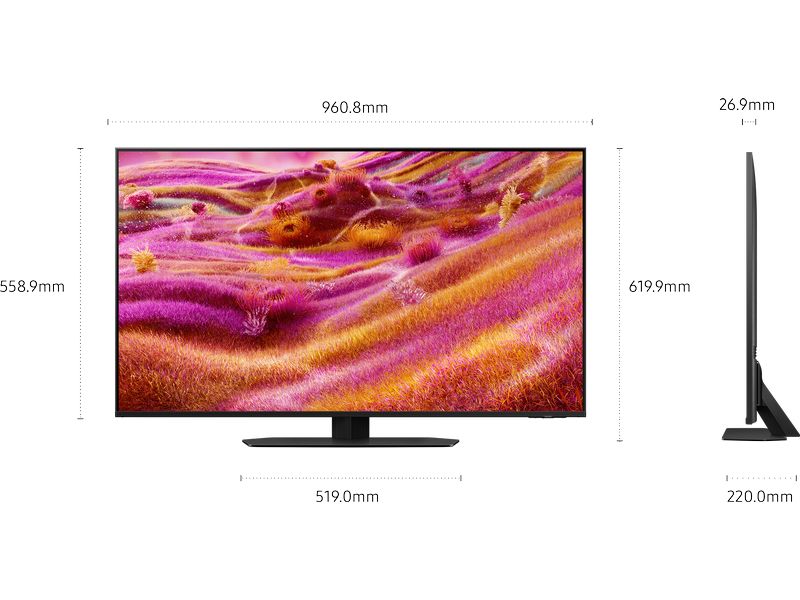 Samsung TV QE43QN90F 43'' QN90F Neo QLED 4K Mini LED AI TV, 2025