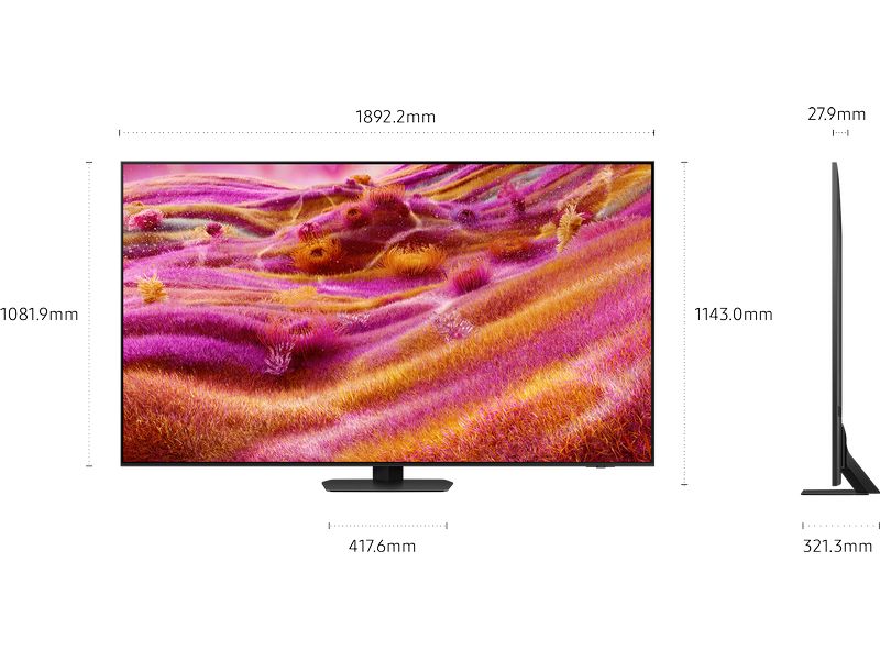 Samsung TV QE85QN90F 85'' QN90F Neo QLED 4K Mini LED AI TV, 2025