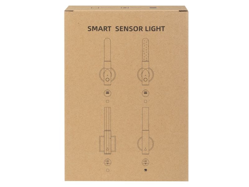 FTM Wandleuchte mit Lichtsensor, Dunkelbraun, 2 Stk.