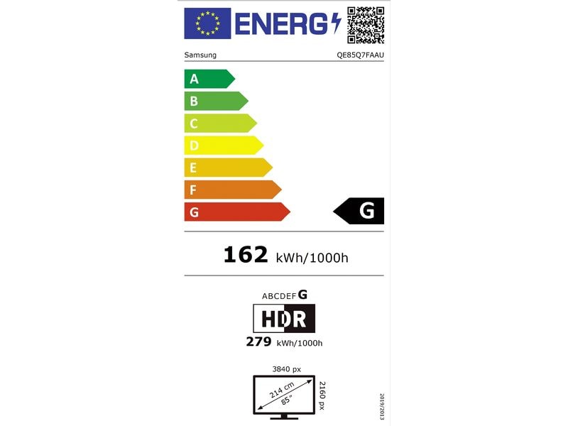 Samsung TV QE85Q7F 85'' Q7F QLED 4K AI TV, 2025