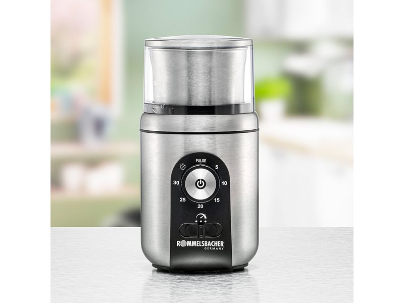 Rommelsbacher Kaffeemühle EGK250, Schwarz/Silber