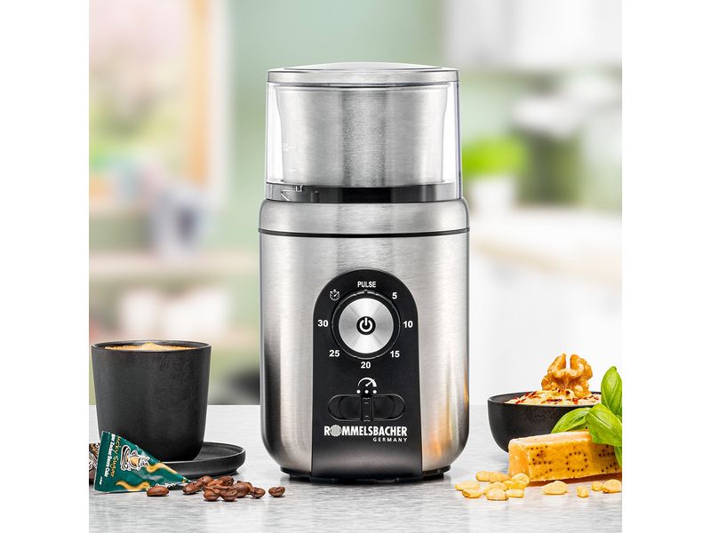 Rommelsbacher Kaffeemühle EGK250, Schwarz/Silber