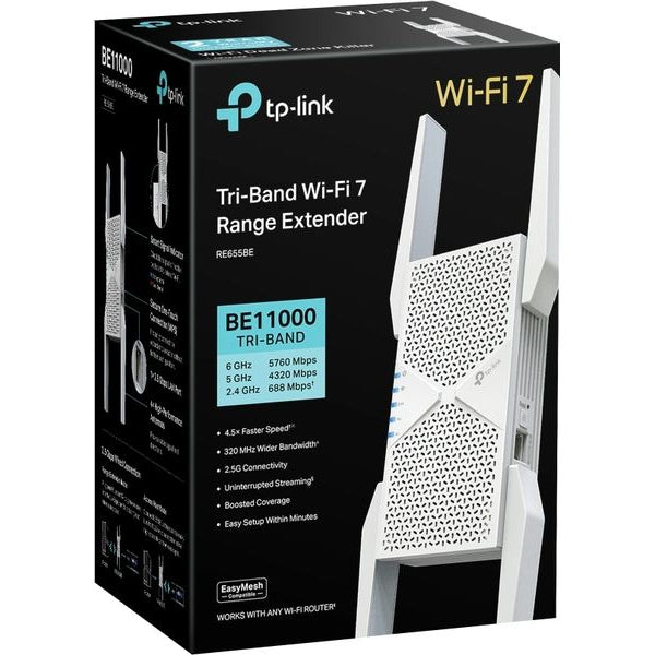 TP-Link WLAN-Mesh-Repeater RE655BE Tri-Band Wi-Fi 7