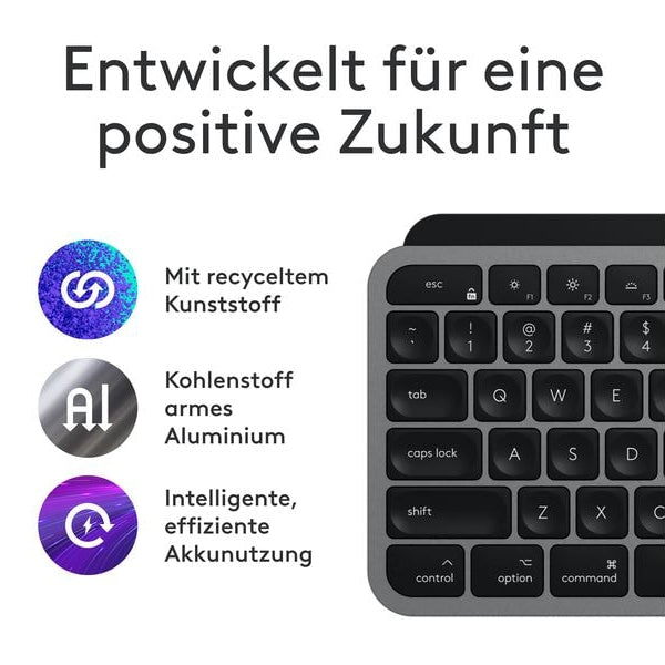 Logitech Tastatur-Maus-Set MX Keys S Combo for Mac QWERTZ (DE)