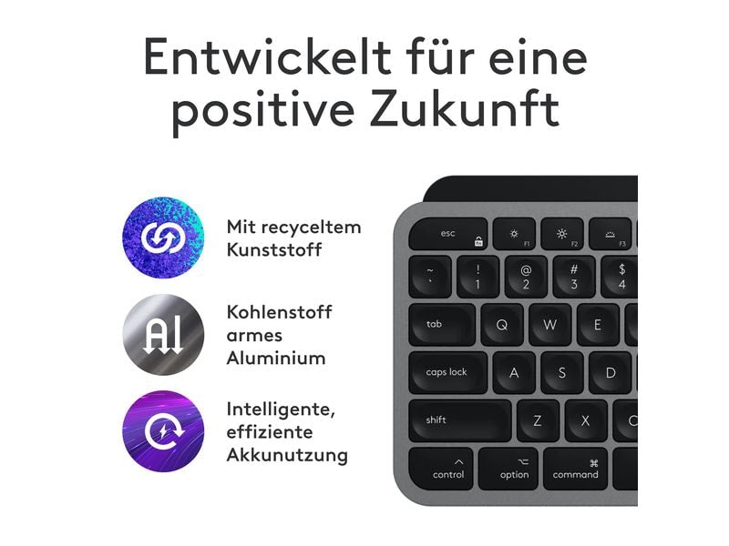 Logitech Tastatur-Maus-Set MX Keys S Combo for Mac QWERTZ (DE)